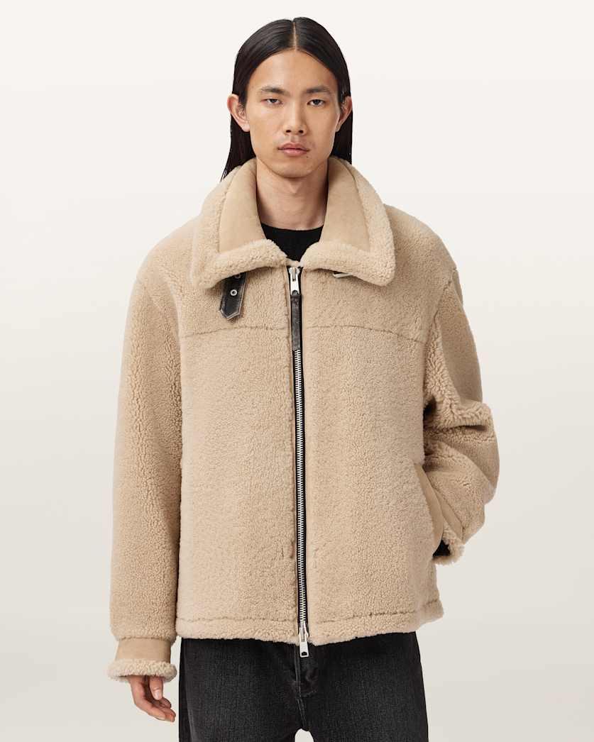 Vernon Oversized Shearling Jacket by ALLSAINTS