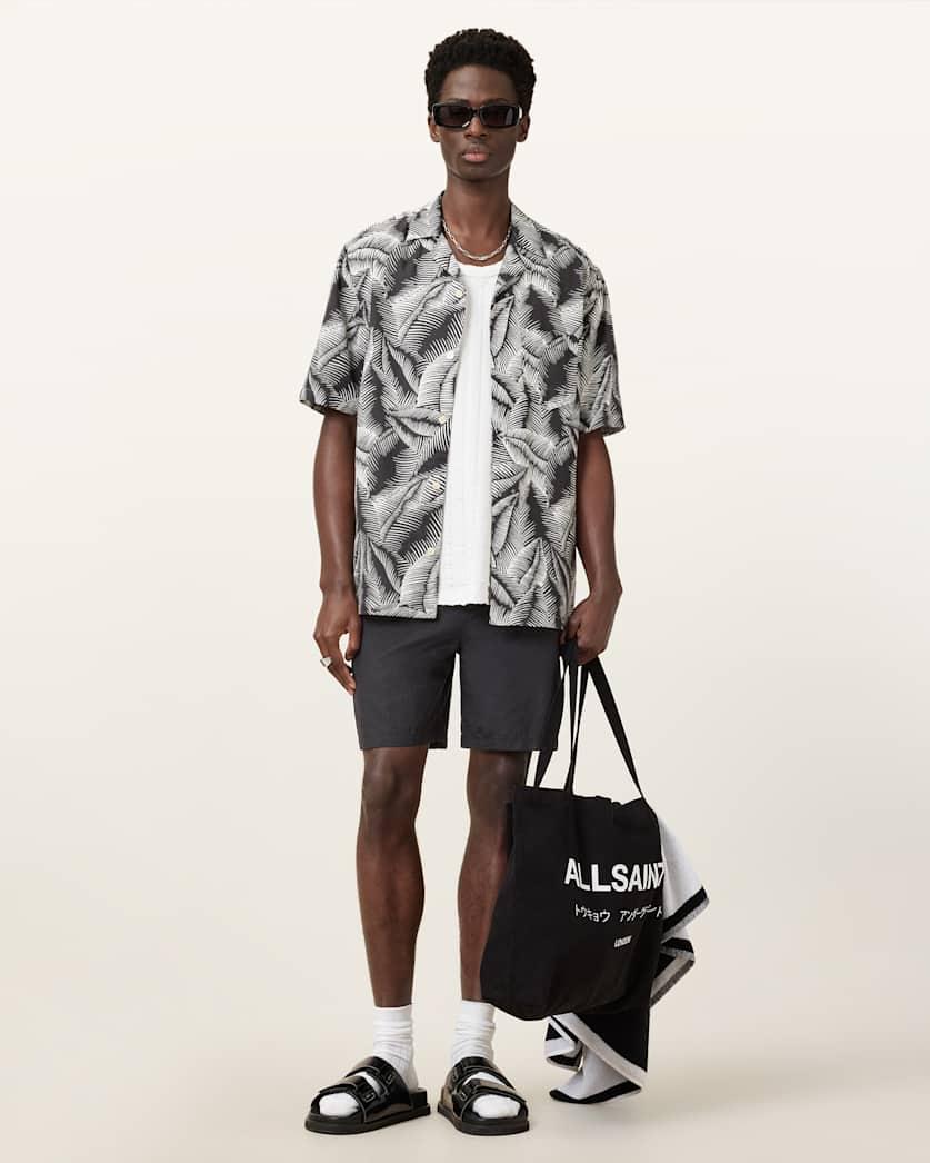 Warden Elastic Waist Ramskull Swim Shorts by ALLSAINTS