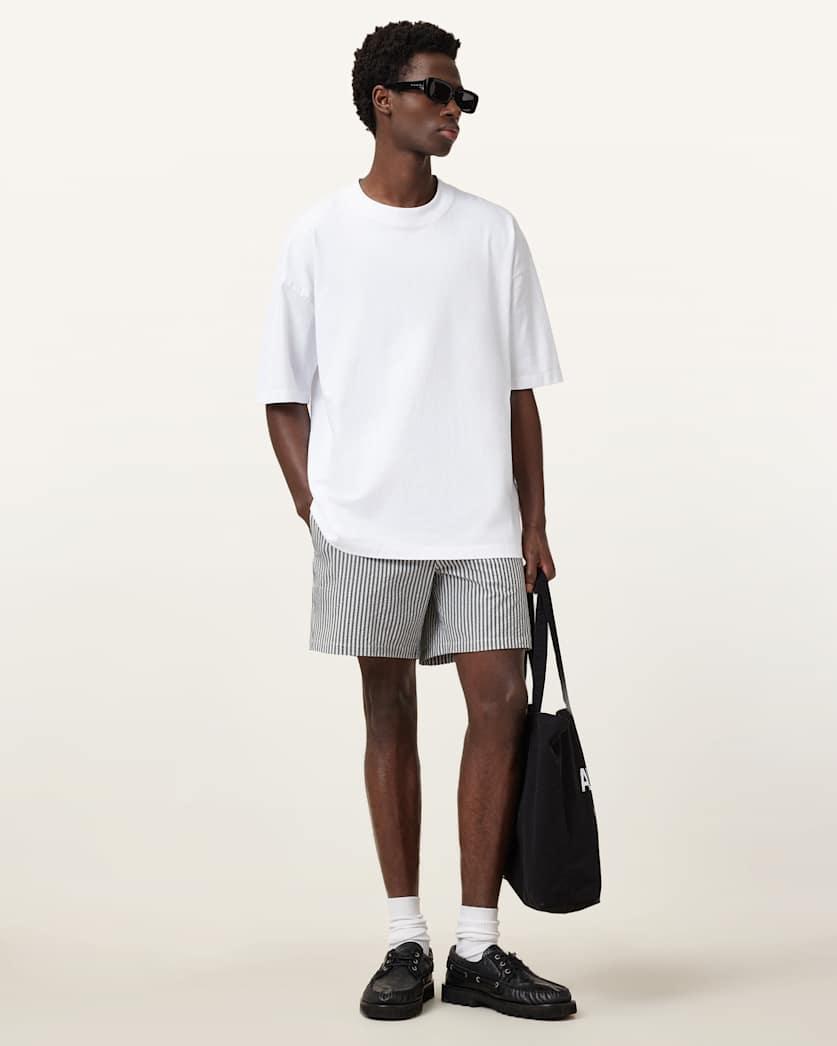 Warden Striped Seersucker Swim Shorts by ALLSAINTS