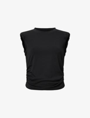 West Ruched Stretch Cotton-Blend Top by ALLSAINTS