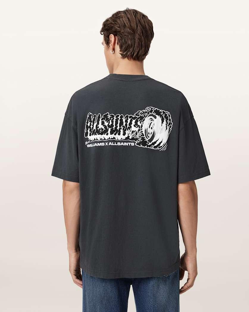 Williams X Allsaints Burnout Crew Neck T-Shirt by ALLSAINTS