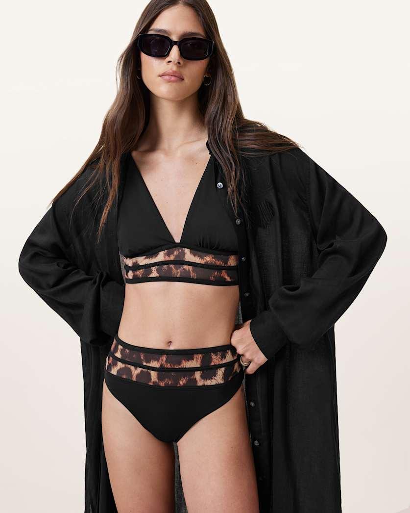 Xalia Leopard Print Bikini Bottoms by ALLSAINTS