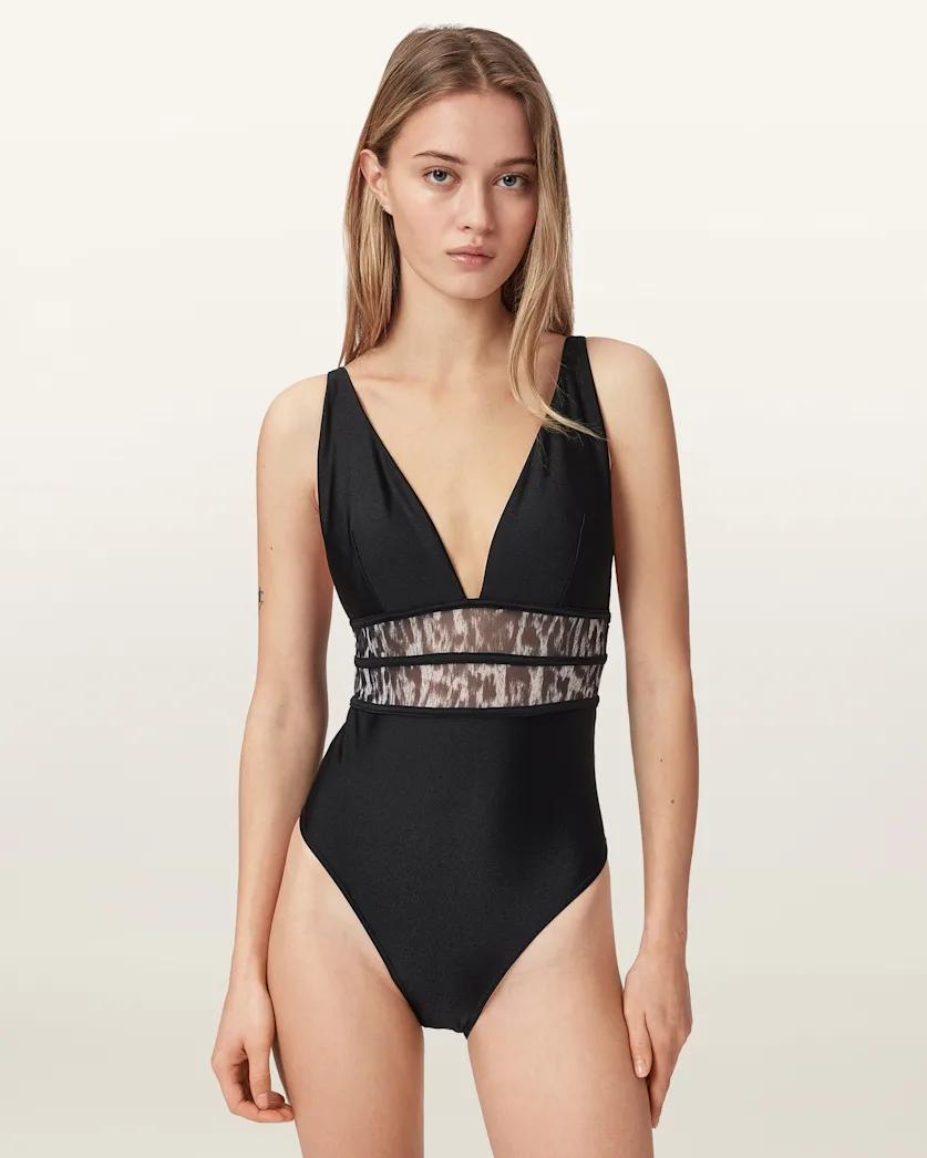 Xalia Sheer Mesh Swimsuit by ALLSAINTS