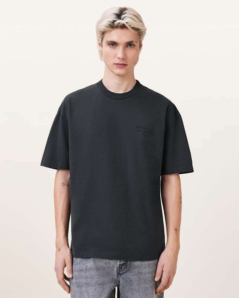Xander Flocked Logo Oversized T-Shirt by ALLSAINTS
