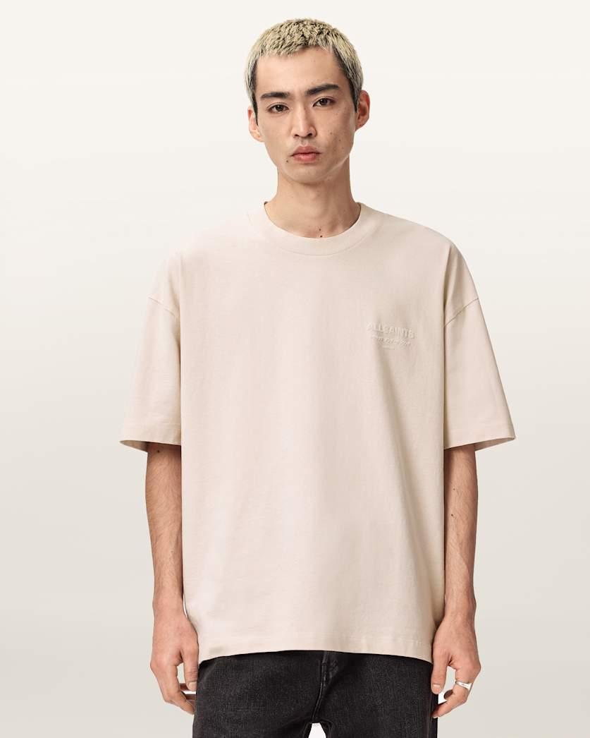 Xander Flocked Logo Oversized T-Shirt by ALLSAINTS