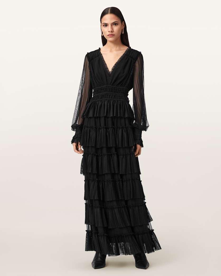 Xantara Shirred Maxi Dress by ALLSAINTS