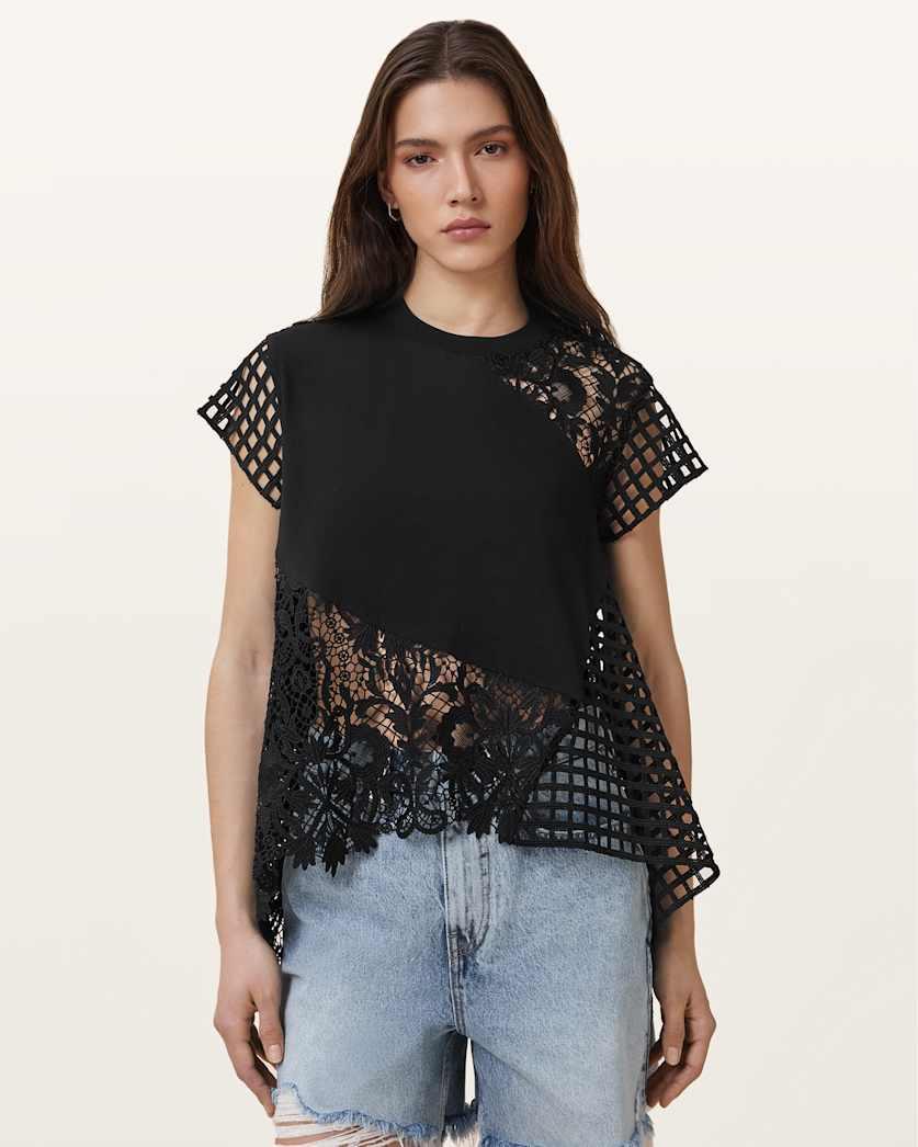 Zala Crochet Top by ALLSAINTS