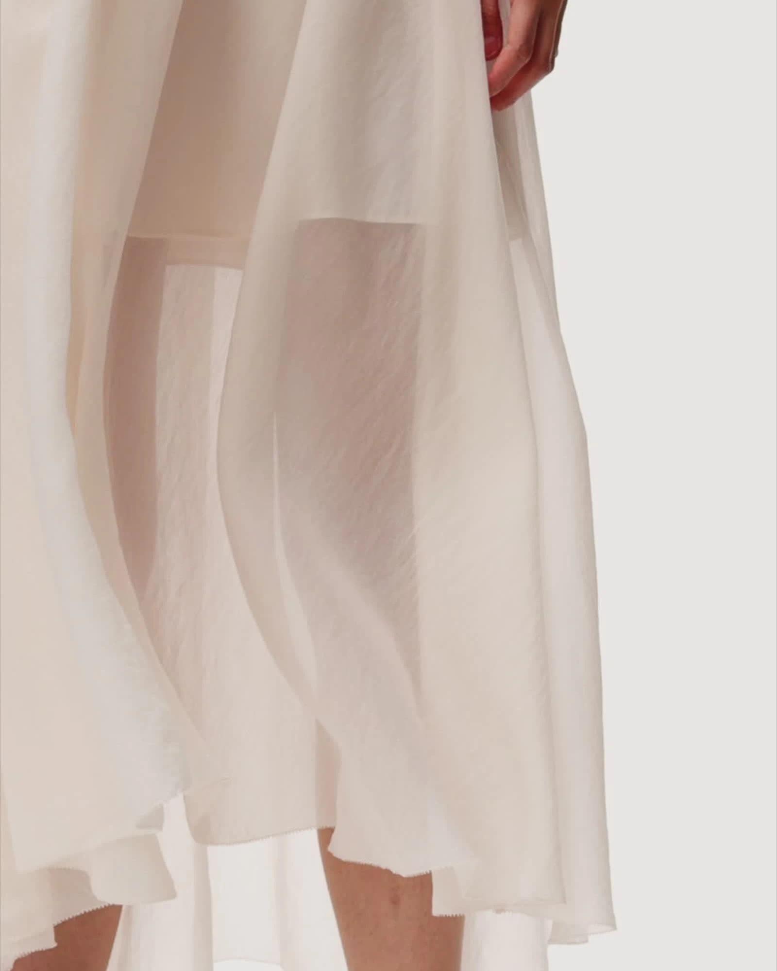 Zenia Sleeveless Asymmetric Midi Dress by ALLSAINTS