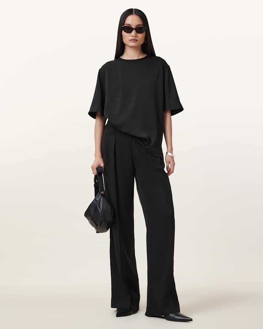 Zenni Mid Rise Wide Leg Trousers by ALLSAINTS