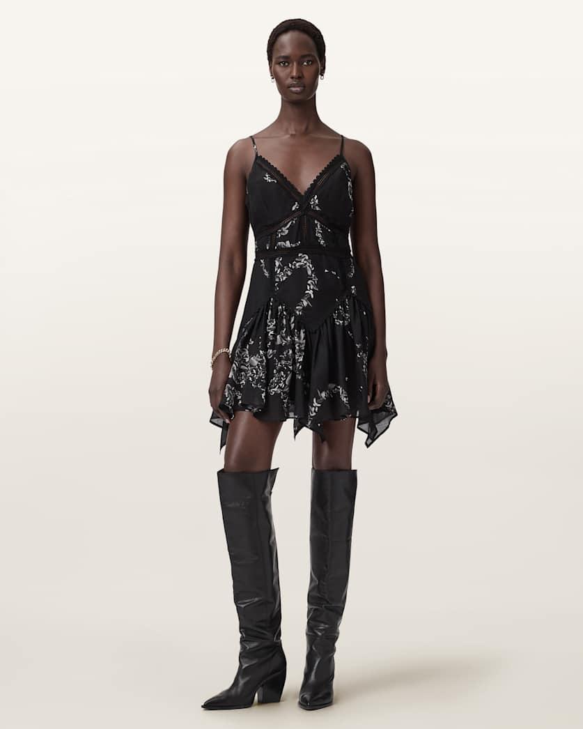 Zia Asymmetric Mini Dress by ALLSAINTS