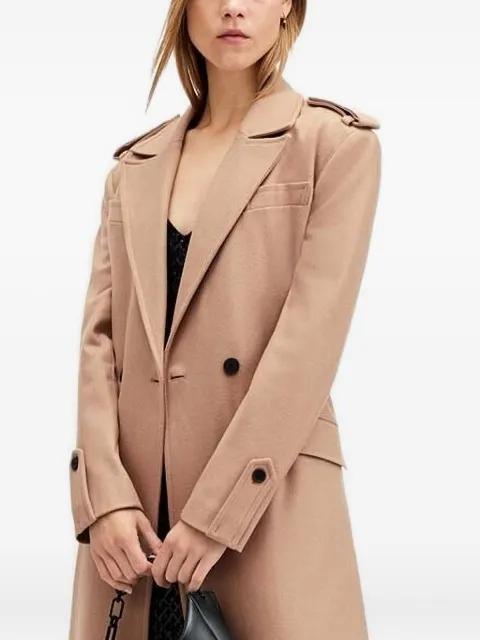 belted single-breasted coat by ALLSAINTS