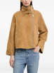 buckle-detail relaxed fit suede jacket by ALLSAINTS buckle-detail relaxed fit suede jacket by ALLSAINTS