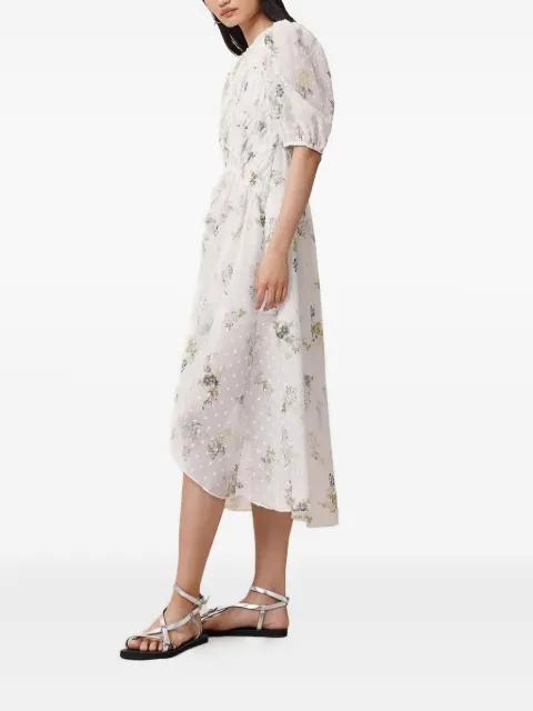floral-print smocked dress by ALLSAINTS