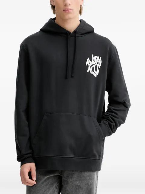 graphic drawstring hoodie by ALLSAINTS