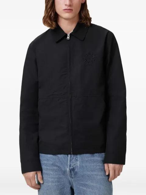 logo-embroidered zip-up jacket by ALLSAINTS