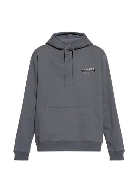 logo-print drawstring hoodie by ALLSAINTS