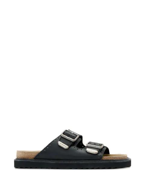 perforated buckle-fastening slides by ALLSAINTS