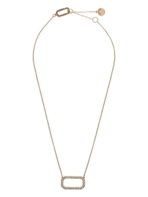 rectangle-frame crystal necklace by ALLSAINTS
