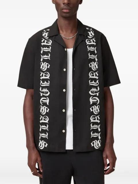 script embroidery short-sleeve shirt by ALLSAINTS