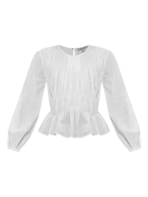 smocked-panel ruffled top by ALLSAINTS