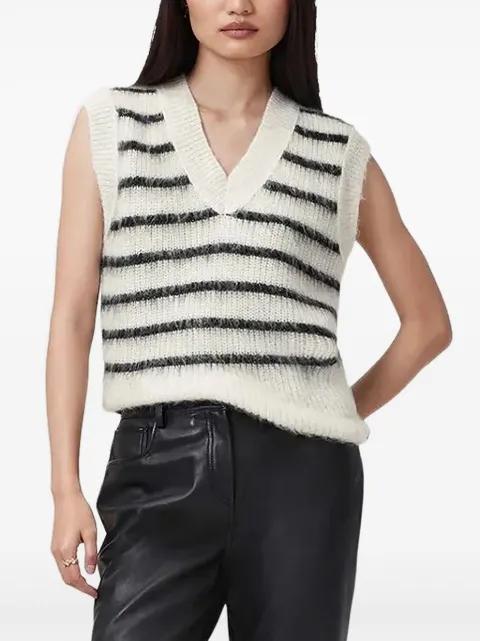 striped V-neck sleeveless vest by ALLSAINTS
