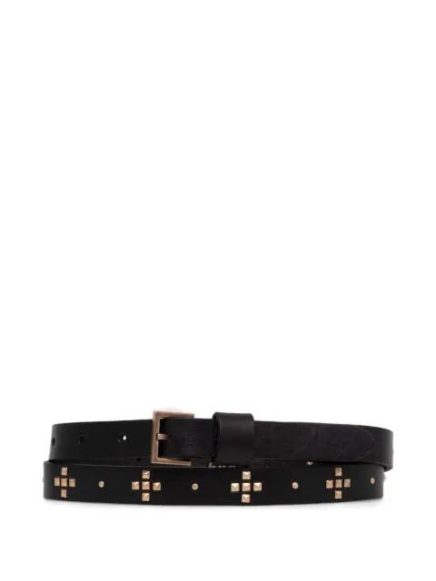 stud-embellished leather belt by ALLSAINTS