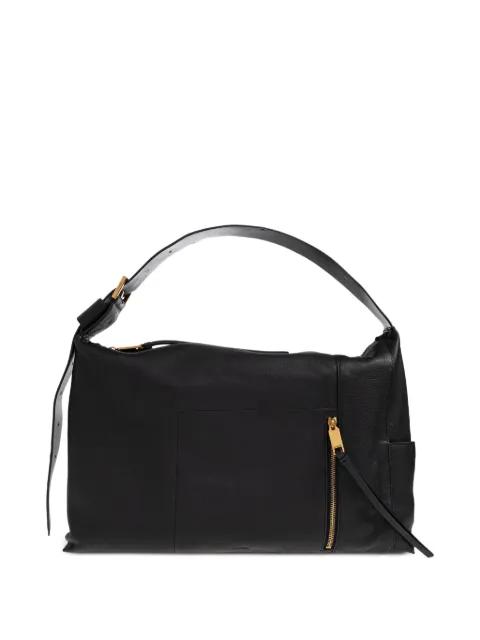 zip-fastening leather shoulder bag by ALLSAINTS