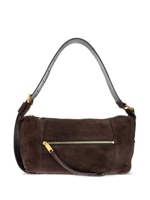 zip suede shoulder bag by ALLSAINTS