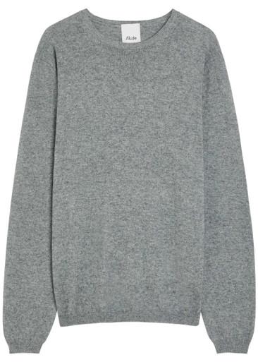 Elbow patch cotton and cashmere-blend jumper by ALLUDE
