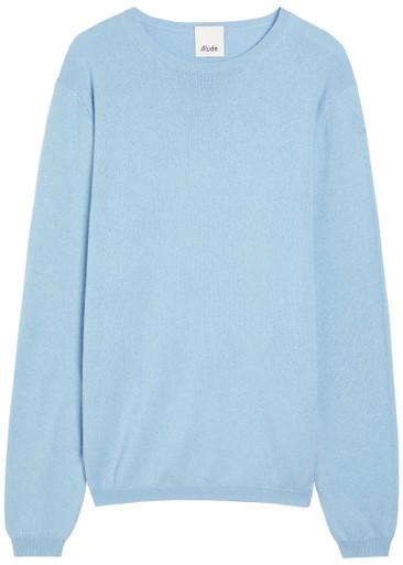Elbow patch cotton and cashmere-blend jumper by ALLUDE
