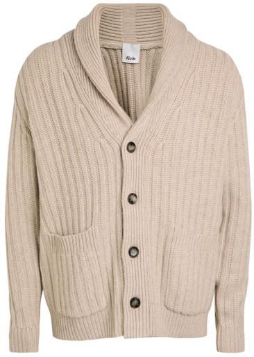 Ribbed wool and cashmere-blend cardigan by ALLUDE