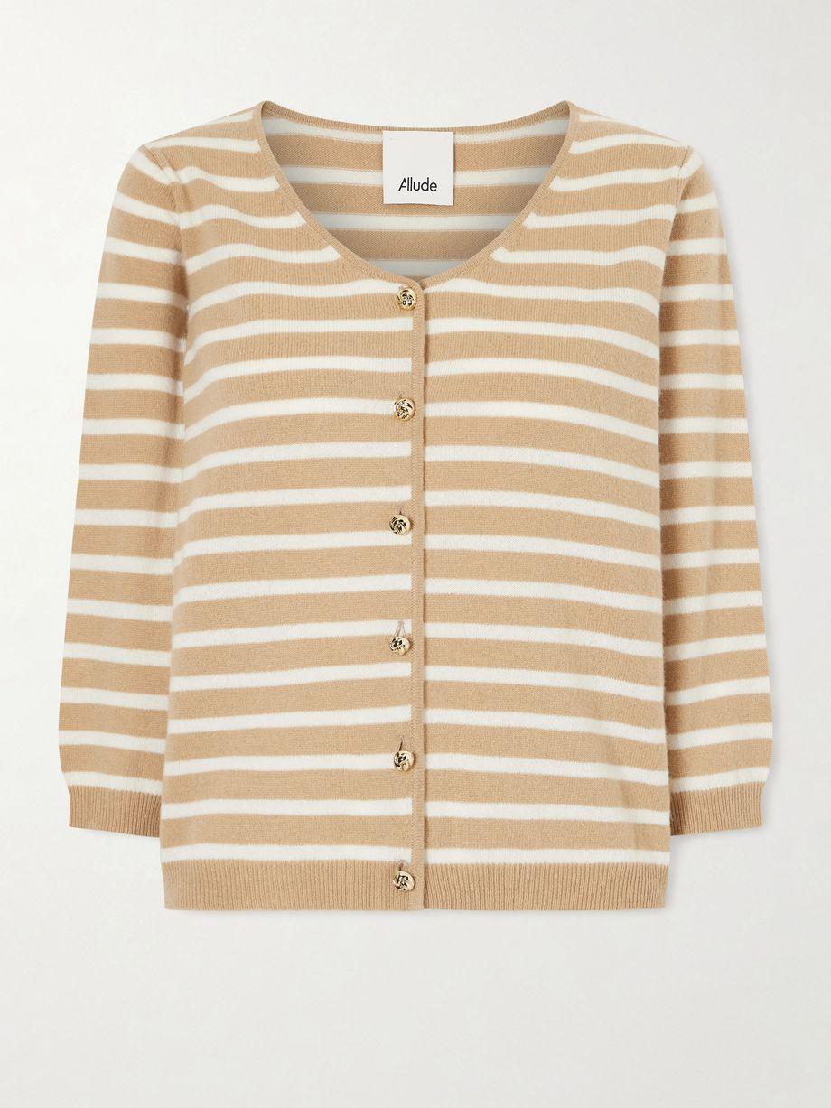 Striped cashmere cardigan by ALLUDE