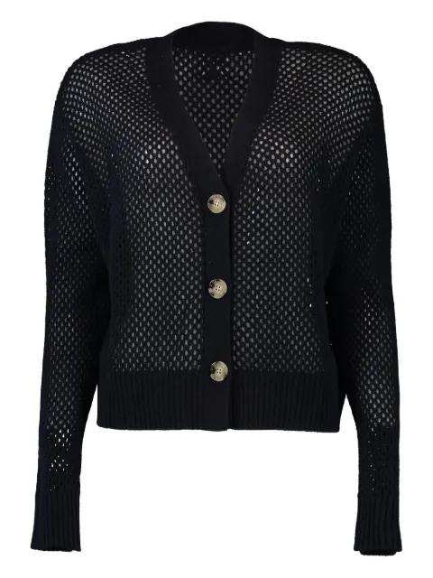 V-neck button-up cardigan by ALLUDE