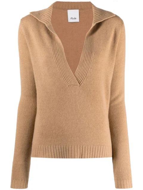 V-neck cashmere jumper by ALLUDE