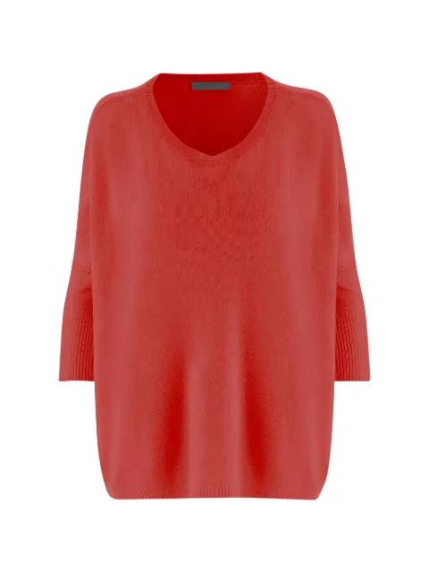 V-neck ribbed sweater by ALLUDE