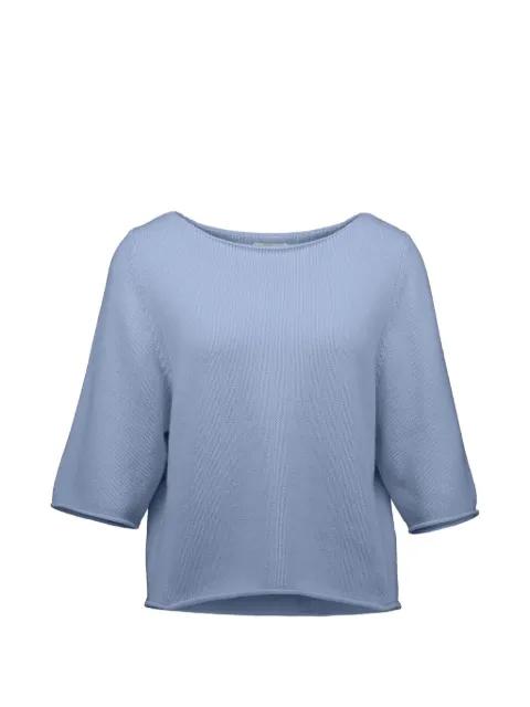 boatneck knitted sweater by ALLUDE