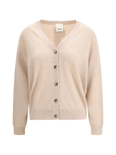 button V-neck cardigan by ALLUDE