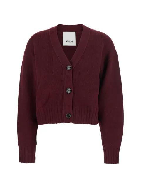 button V-neck cardigan by ALLUDE