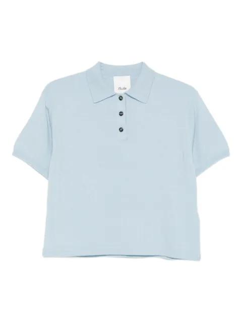 cashmere buttoned polo top by ALLUDE