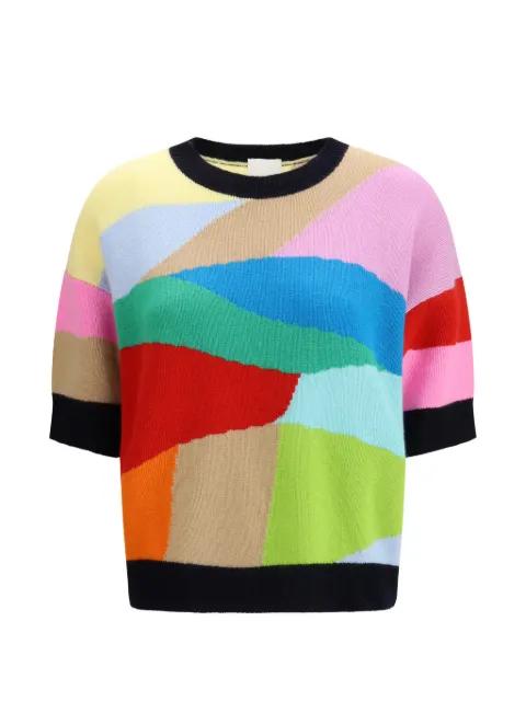 colour-block short-sleeved top by ALLUDE