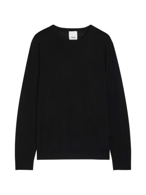 crew-neck fine-knit sweater by ALLUDE