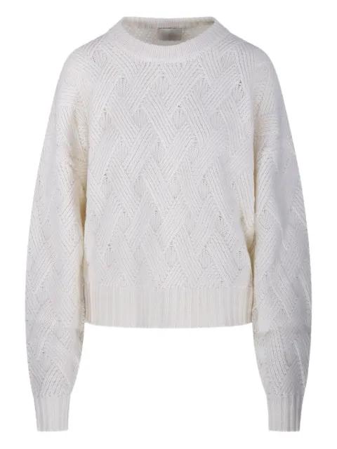 diamond-pattern sweater by ALLUDE