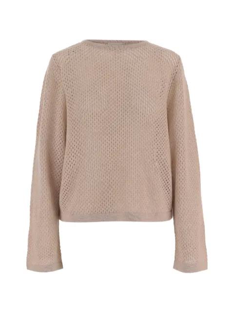 geometric open-work knit sweater by ALLUDE