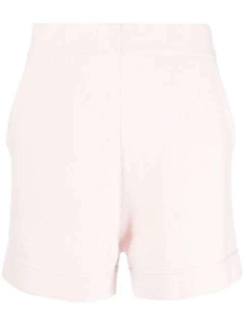 high-waisted knitted shorts by ALLUDE