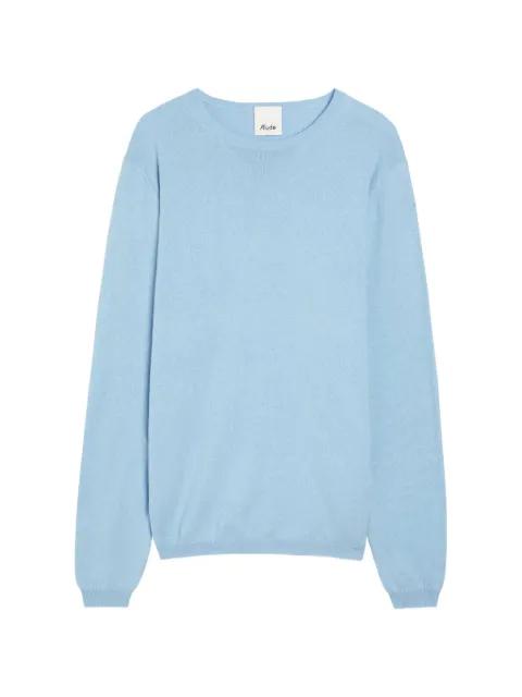 long-sleeve crew-neck cashmere sweater by ALLUDE