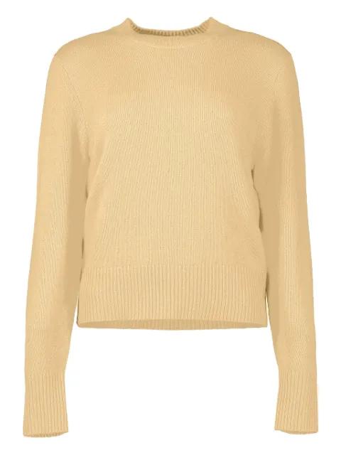 long-sleeve ribbed-hem sweater by ALLUDE