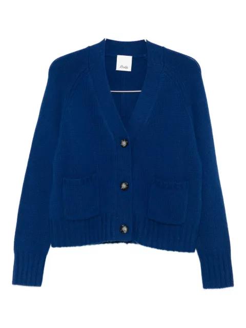 patch-pocket button cardigan by ALLUDE