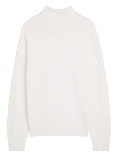 ribbed funnel-neck sweater by ALLUDE