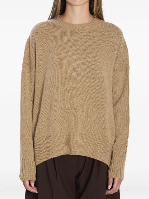 ribbed side-slits cashmere sweater by ALLUDE