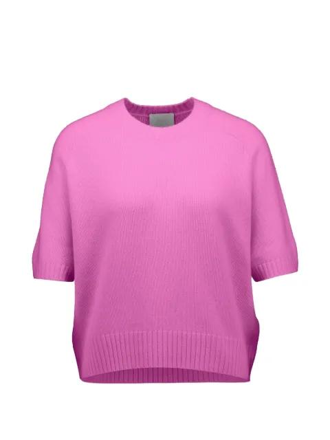 short-sleeve cashmere sweater by ALLUDE